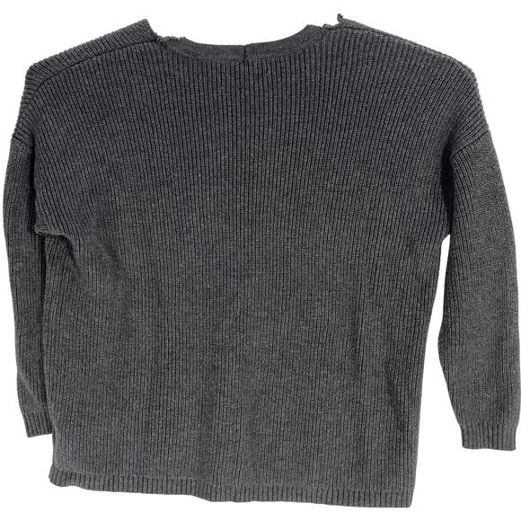 American Eagle Outfitters Sweater Women XL Gray Wool Blend Academia FLAW - Picture 2 of 8